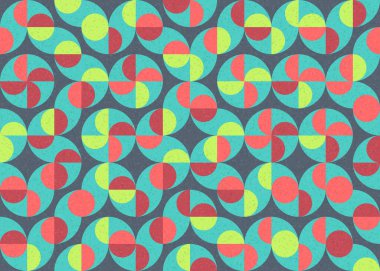 Soyut Geometrik Desen üretken hesaplama sanatı çizimi 