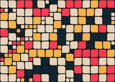 Soyut Geometrik Desen üretken hesaplama sanatı çizimi 