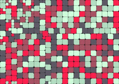 Soyut Geometrik Desen üretken hesaplama sanatı çizimi 