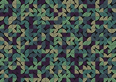 Soyut geometrik hesaplama deseni, vektör illüstrasyonu