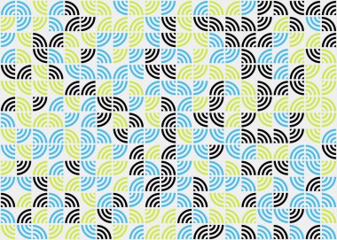 Soyut Geometrik Desen üretken hesaplama sanatı çizimi 