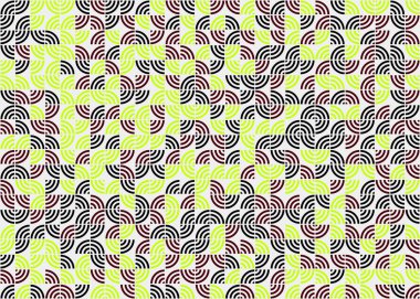 Soyut Geometrik Desen üretken hesaplama sanatı çizimi 