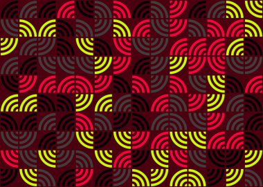 Soyut Geometrik Desen üretken hesaplama sanatı çizimi 