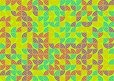 Soyut Geometrik Desen üretken hesaplama sanatı çizimi  