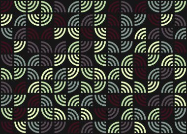 Soyut Geometrik Desen Üretken hesaplama sanatı, vektör illüstrasyonu