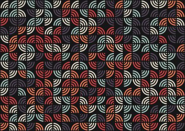 Soyut Geometrik Desen üretken hesaplama sanatı çizimi  