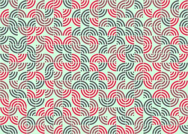 Soyut Geometrik Desen üretken hesaplama sanatı çizimi 