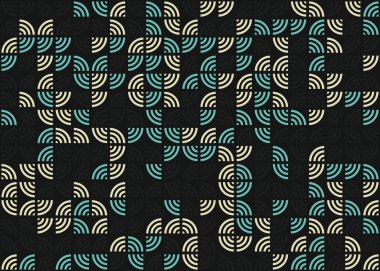 Soyut Geometrik Desen üretken hesaplama sanatı çizimi 