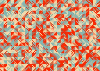 Soyut Geometrik Desen üretken hesaplama sanatı çizimi 