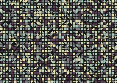 Soyut Geometrik Desen üretken hesaplama sanatı çizimi 