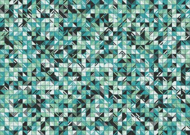 Soyut Geometrik Desen üretken hesaplama sanatı çizimi 