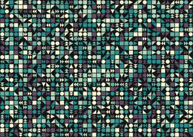 Soyut Geometrik Desen üretken hesaplama sanatı çizimi 