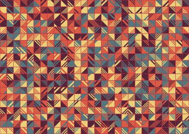 Soyut geometrik hesaplama deseni, vektör illüstrasyonu