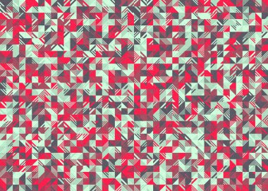 Soyut Geometrik Desen üretken hesaplama sanatı çizimi 