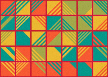 Soyut Geometrik Desen üretken hesaplama sanatı çizimi 