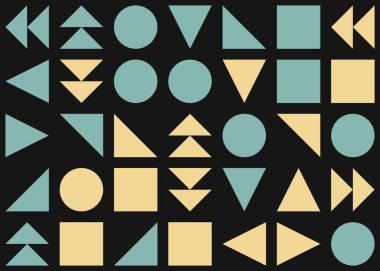 Soyut Geometrik Desen üretken hesaplama sanatı çizimi 