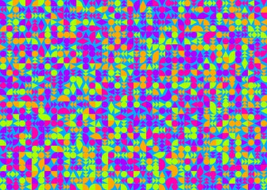 Soyut geometrik hesaplama deseni, vektör illüstrasyonu 