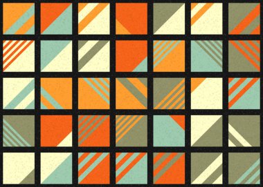 Soyut Geometrik Desen üretken hesaplama sanatı çizimi 