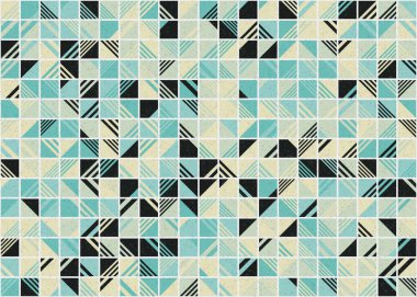 Soyut Geometrik Desen üretken hesaplama sanatı çizimi 