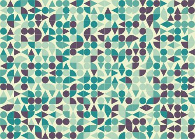 Soyut Geometrik Desen üretken hesaplama sanatı çizimi