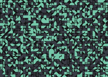 Soyut Geometrik Desen üretken hesaplama sanatı çizimi