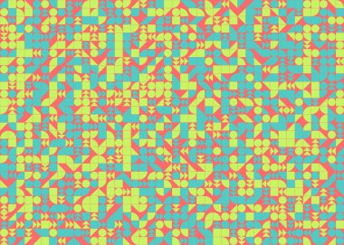 Soyut Geometrik Desen üretken hesaplama sanatı çizimi 