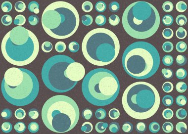 Soyut Geometrik Desen üretken hesaplama sanatı çizimi 