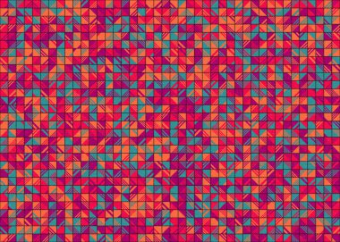 Soyut Geometrik Desen üretken hesaplama sanatı çizimi 