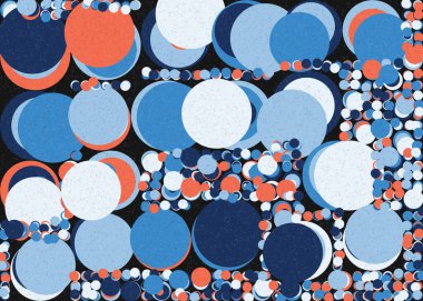 Soyut Geometrik Desen üretken hesaplama sanatı çizimi 