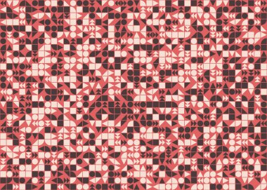 Soyut Geometrik Desen üretken hesaplama sanatı çizimi