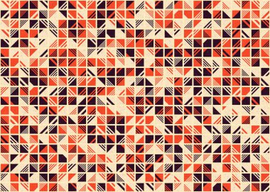 Soyut Geometrik Desen üretken hesaplama sanatı çizimi  