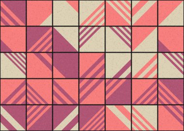 Soyut Geometrik Desen üretken hesaplama sanatı çizimi  