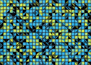 Soyut Geometrik Desen üretken hesaplama sanatı çizimi 