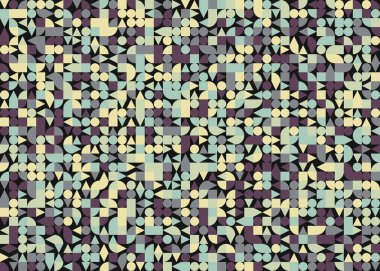 Soyut Geometrik Desen üretken hesaplama sanatı çizimi