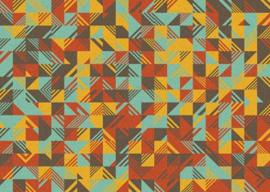 Soyut Geometrik Desen üretken hesaplama sanatı çizimi 