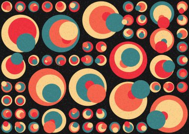 Soyut Geometrik Desen üretken hesaplama sanatı çizimi 