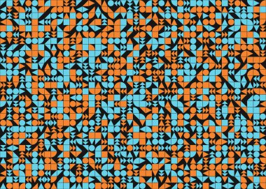 Soyut Geometrik Desen üretken hesaplama sanatı çizimi 