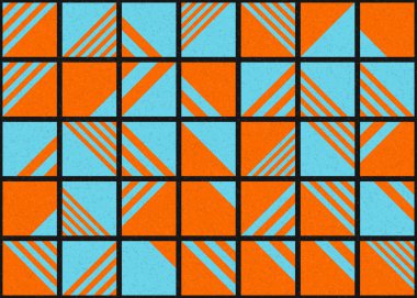 Soyut Geometrik Desen üretken hesaplama sanatı çizimi 