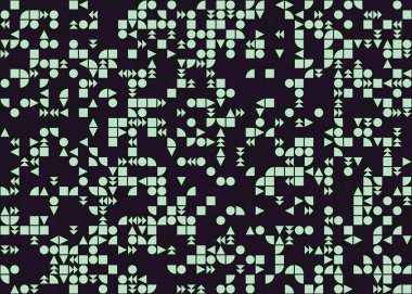 Soyut Geometrik Desen üretken hesaplama sanatı çizimi 