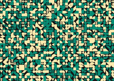 Soyut Geometrik Desen üretken hesaplama sanatı çizimi 