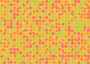 Soyut Geometrik Desen üretken hesaplama sanatı çizimi 