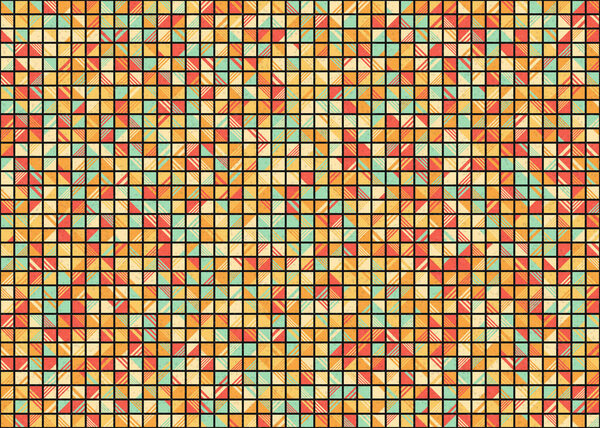 Абстрактная геометрическая иллюстрация генеративного вычислительного искусства 