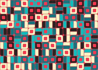 Soyut Geometrik Desen üretken hesaplama sanatı çizimi 