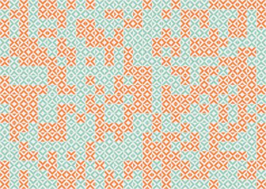 Soyut Geometrik Desen üretken hesaplama sanatı çizimi 