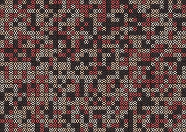 Soyut Geometrik Desen üretken hesaplama sanatı çizimi 
