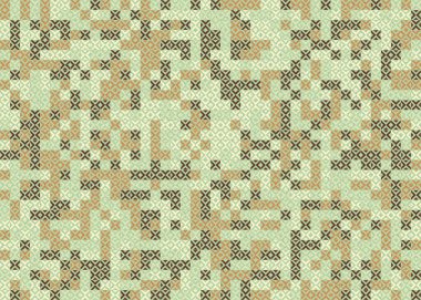 Soyut geometrik hesaplama deseni, vektör illüstrasyonu    