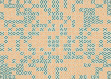 Soyut Geometrik Desen üretken hesaplama sanatı çizimi 