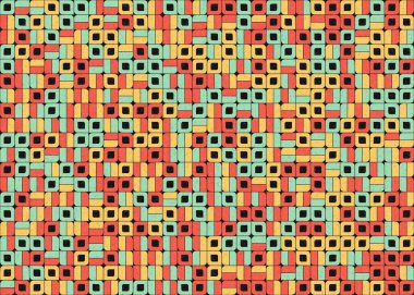 Soyut Geometrik Desen üretken hesaplama sanatı çizimi 