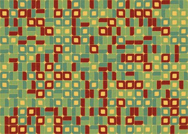 Soyut Geometrik Desen üretken hesaplama sanatı çizimi 