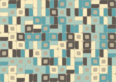 Soyut Geometrik Desen üretken hesaplama sanatı çizimi 